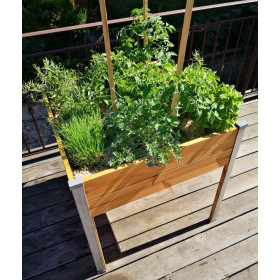 Carré potager sur pied en bois Douglas non traité grand modèle – 80 x 75 x 80 cm