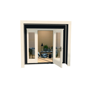 Abri de jardin avec fenêtres panoramiques - 235 x 239 x 227 cm – 5,61 m² - Toiture membrane
