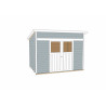 Abri de jardin en épicéa de couleur gris - 209 x 295 x 238 cm – 6,16 m² - Toiture membrane