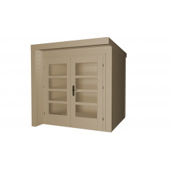 Abri de jardin carré en épicéa brut – 205 x 209 x 218 cm - 4,28 m² - Toiture membrane