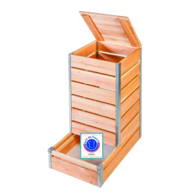 Composteur à accès direct en bois – 80 x 45 x 98 cm