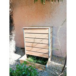 Composteur en bois non traité avec accès direct – 80 x 75 x 98 cm