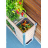 Jardinière composteur sur pied en bois certifié - 75 x 35 x 80 cm