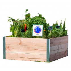 Petit carré potager en bois douglas non traité - 80 x 75 x 36 cm