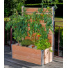 Jardinière avec palissade en bois pour potager – 75 x 35 x 136 cm