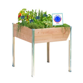 Carré potager sur pied en bois Douglas non traité grand modèle – 80 x 75 x 80 cm