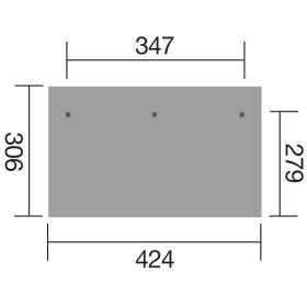 Pergola de 9,68 m² en pin traité autoclave -  306 x 424 x 271 cm
