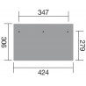 Pergola de 9,68 m² en pin traité autoclave -  306 x 424 x 271 cm