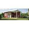 Abri de jardin avec terrasse et toit plat - 238 x 541 x 237 cm – 12,87 m² - Toiture membrane