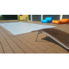 Lame de terrasse alvéolaire réversible composite - 260 x 14,6 x 2,4 cm – Chocolat 