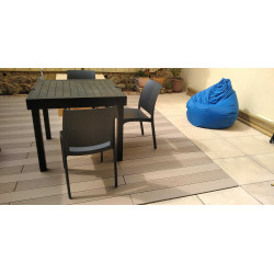 Lame de terrasse alvéolaire réversible composite - 260 x 14,6 x 2,4 cm – Beige