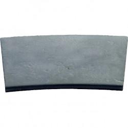 Kit margelle en pierre reconstituée plate avec escalier Ep.4 cm 4 x 8 ml gris clair