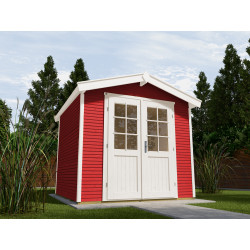 Abri de jardin en épicéa rouge suédois – 241 x 205 x 234 cm – 4.69 m² - Toiture Bardeau Bitumé