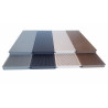Lame de terrasse pleine en composite réversible - 260 x 14 x 2 cm - Couleur chocolat