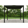 Pergola bioclimatique autoportée en aluminium avec lames orientables manuellement – 4 x 3 m – 12 m²