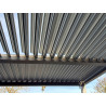 Pergola bioclimatique autoportée en aluminium avec lames orientables manuellement – 4 x 3 m – 12 m²