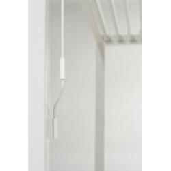 Pergola bioclimatique adossée en aluminium avec lames orientables manuellement - 300 x 300 x 250 cm - 9 m² - Blanc