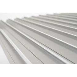Pergola bioclimatique adossée en aluminium avec lames orientables manuellement - 300 x 300 x 250 cm - 9 m² - Blanc