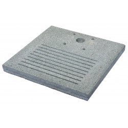 Socle carré en ciment avec fentes pour le drainage – 40 x 40 x 4 cm
