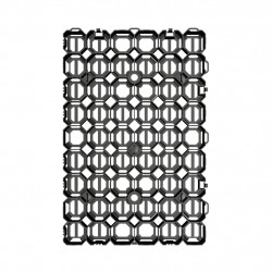 Palette de 5,19 m² de Dalles stabilisatrices équestres 57 x 38 x 4 cm - résistance : 500 tonnes/m²