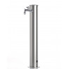 Fontaine de jardin en Inox avec robinet – 16 x 30 x 85 cm