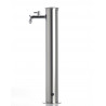 Fontaine de jardin en Inox avec robinet – 16 x 30 x 85 cm