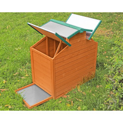 Poulailler Halifax en bois traité – Capacité 3 à 4 poules – 103 x 68 x 104 cm