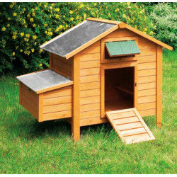 Poulailler Island Premium en bois traité – Capacité 6 à 8 poules – 130 x 80 x 115 cm