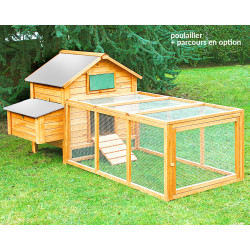 Poulailler Island Premium en bois traité – Capacité 6 à 8 poules – 130 x 80 x 115 cm