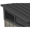 Coffre de rangement en résine gris anthracite et noir Brossium - Contenance 2100 L – 140 x 60 x 84 cm