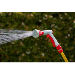 Pistolet multi-jets à débit réglable en plastique – 5 jets différents