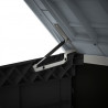 Coffre de rangement en résine Sio Max noir avec toit plat - Contenance 1200 L – 145,5 x 82 x 125 cm
