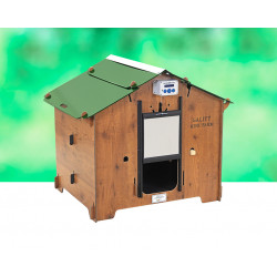 Poulailler Mini Farm en HPL aspect bois – Capacité 3 à 4 poules – 72 x 105 x 89 cm