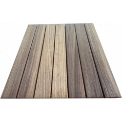 Dalle de terrasse en bois exotique Padouk – 100 x 100 x 3,8 cm