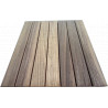 Dalle de terrasse en bois exotique Padouk – 100 x 100 x 3,8 cm