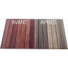 Dalle de terrasse en bois exotique Padouk – 100 x 100 x 3,8 cm