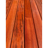 Dalle de terrasse en bois exotique Padouk – 100 x 100 x 3,8 cm