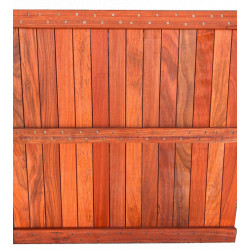 Dalle de terrasse en bois exotique Padouk – 100 x 100 x 3,8 cm