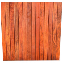 Dalle de terrasse en bois exotique Padouk – 100 x 100 x 3,8 cm