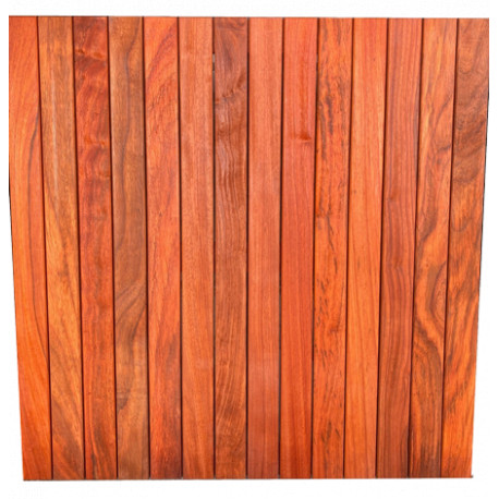 Dalle de terrasse en bois exotique Padouk – 100 x 100 x 3,8 cm Dalle de terrasse en bois exotique Padouk – 100 x 100 x 3,8 cm