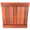 Dalle de terrasse en bois exotique Padouk – 50 x 50 x 3,8 cm