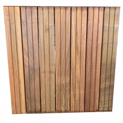 Dalle de terrasse en bois exotique IPE – 50 x 50 x 3,8 cm
