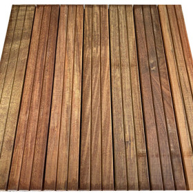 Dalle de terrasse en bois exotique IPE – 50 x 50 x 3,8 cm