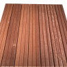 Dalle de terrasse en bois exotique Maçaranduba – 50 x 50 x 3,8 cm