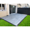 Carrelage extérieur grès cérame Legno Silver 120 x 30 x 2 cm