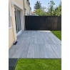 Carrelage extérieur grès cérame Legno Silver 120 x 30 x 2 cm
