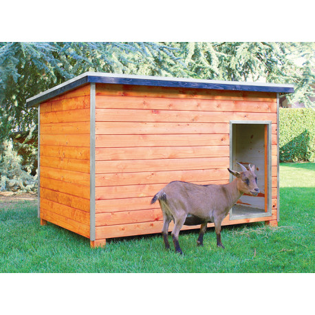 Abri extérieur en bois pour mammifères – 178 x 120 x 125 cm
