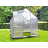 Serre de jardin en polycarbonate 2,3 m² Gris – 190 x 120 x 195 cm