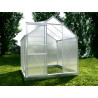 Serre de jardin en polycarbonate 2,3 m² Gris – 190 x 120 x 195 cm