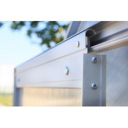 Serre de jardin en polycarbonate 2,3 m² Gris – 190 x 120 x 195 cm